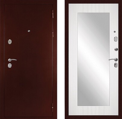 Входная дверь Дверь Сударь С-503 Сандал белый с зеркалом в Гатчине