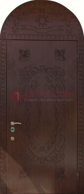 Железная арочная дверь с рисунком ДА-1 для аптеки в Гатчине