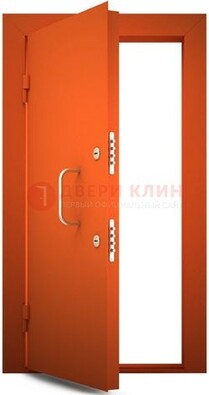 Оранжевая стальная бронированная дверь с нитроэмалью ДБ-2 в Гатчине