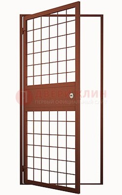 Коричневая металлическая бронированная дверь ДБ-6 в Гатчине