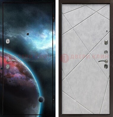 Железная дверь с фотопечатью планеты ДФ-21 в Сочи