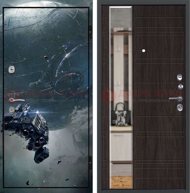 Железная дверь с фотопечатью космической фантастики ДФ-51 в Гатчине