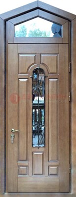 Железная дверь Винорит с фрамугой для частного дома ДФГ-34 в Гатчине