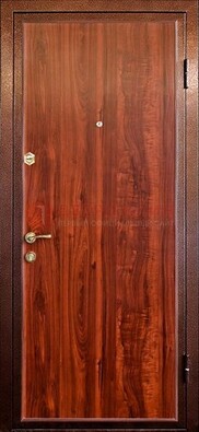 Коричневая входная дверь с ламинатом ДЛ-19 в Гатчине