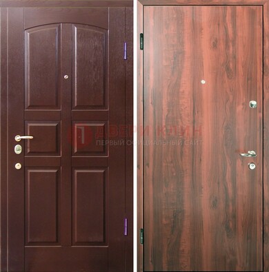 Офисная входная дверь с МДФ ламинат внутри ДМ-101 в Гатчине