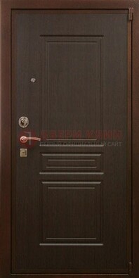 Коричневая входная дверь с МДФ ДМ-122 в Гатчине