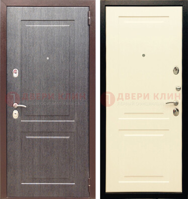 Серая стальная дверь с МДФ ДМ-129 в Великом Новгороде