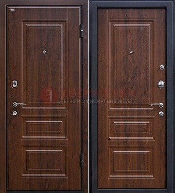 Темная металлическая дверь с МДФ ДМ-140 в Можайске