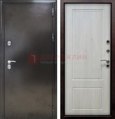 Коричневая железная дверь с МДФ ДМ-170 в Брянске