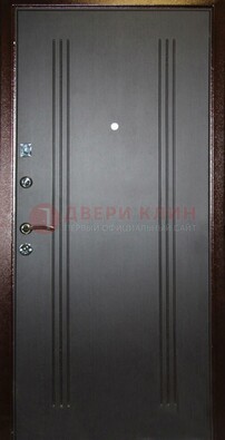 Черная железная дверь с МДФ ДМ-180 в Гатчине