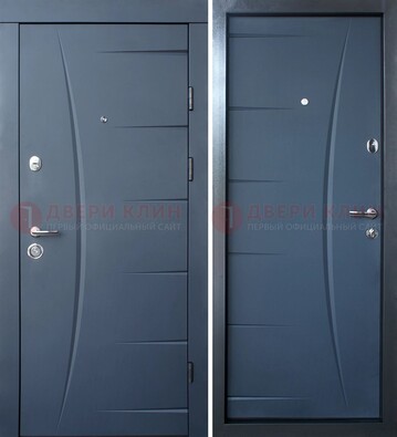 Темная входная филенчатая дверь с МДФ Белый дуб ДМ-213 в Гатчине