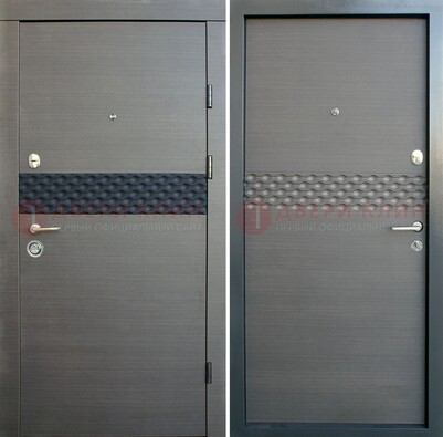 Темно-серая стальная дверь с МДФ ДМ-218 в Электростали