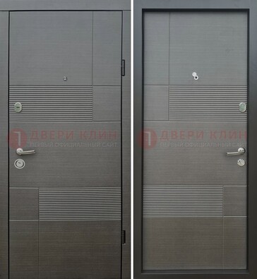 Темная входная дверь с МДФ Темный орех ДМ-225 в Гатчине