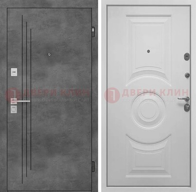 Металлическая коричневая дверь с МДФ Махагон внутри ДМ-287 в Гатчине
