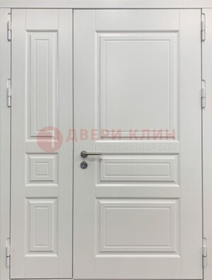 Полуторная светлая металлическая дверь с МДФ ДМ-336 в Гатчине