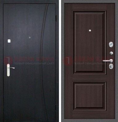 Темная стальная дверь с МДФ панелями ДМ-362 в Гатчине