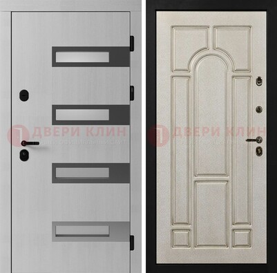 Стальная дверь со светлыми панелями МДФ ДМ-404 Кириши