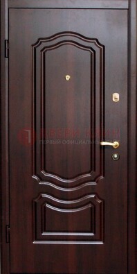 Темная железная дверь с МДФ ДМ-41 в частный дом в Гатчине