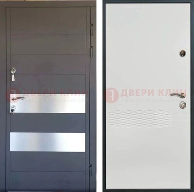 Металлическая дверь МДФ темная и светлая ДМ-420 в Гатчине