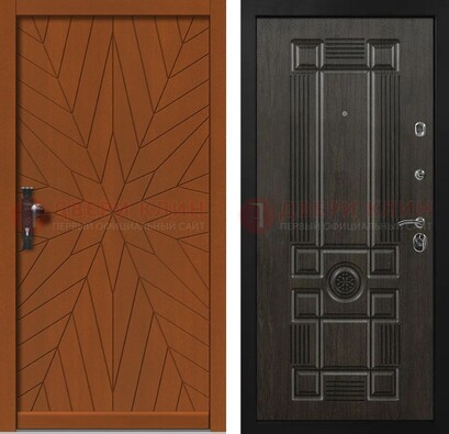 Железная дверь МДФ с узором в квартиру ДМ-428 в Гатчине