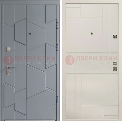 Современная стальная дверь в квартиру с панелями МДФ ДМ-495 в Дедовске
