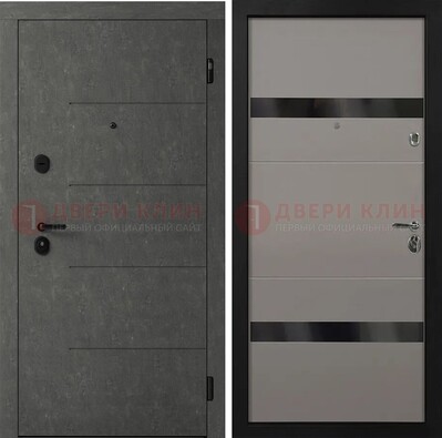 Металлическая дверь с разными МДФ панелями в квартиру ДМ-500 в Волгограде