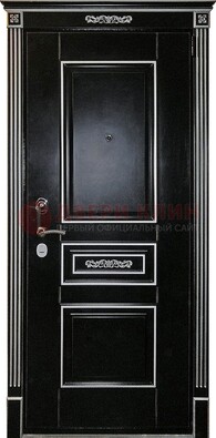 Чёрная дверь с МДФ ДМ-521 в Гатчине