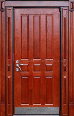 Красная входная дверь для улицы с МДФ ДМ-532 в Гатчине