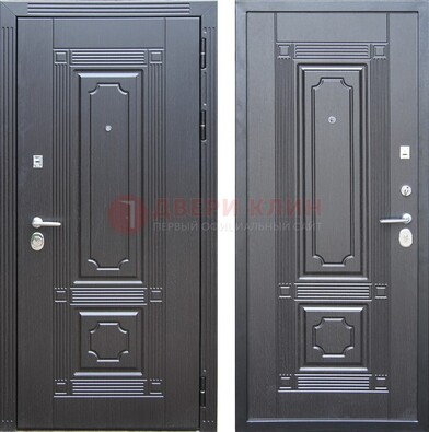 Декоративная серая металлическая дверь с МДФ ДМ-57 в Гатчине