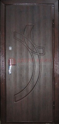 Коричневая входная дверь с МДФ с рисунком ДМ-9 в Гатчине