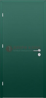Зеленая стальная дверь с нитроэмалью ДН-6 в Гатчине