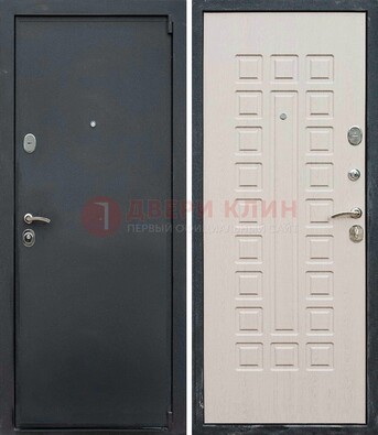 Черная металлическая дверь с порошковым покрытием ДП-101 в Брянске