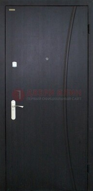 Черная стальная дверь с порошковым покрытием ДП-186 в Гатчине