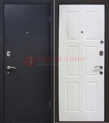 Черная металлическая дверь с порошковым покрытием ДП-193 в Гатчине