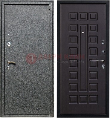 Черная стальная дверь с порошковым покрытием ДП-196 в Солнечногорске