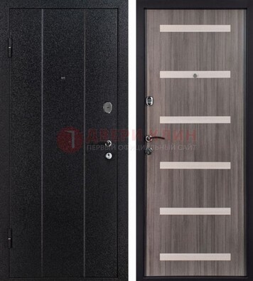 Черная стальная дверь с порошковым окрасом ДП-199 в Гатчине