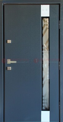 Стальная дверь с порошковым покрытием и МДФ Миланский орех ДП-216 в Гатчине
