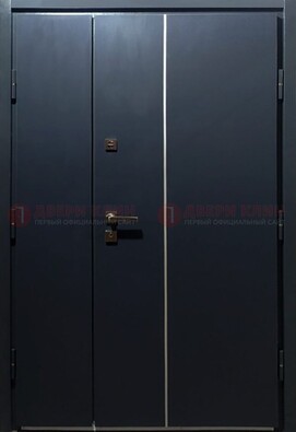 Темная металлическая дверь с порошковым покрытием ДП-220 в Костроме