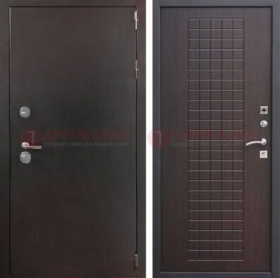 Черная железная дверь с порошковым покрытием ДП-222 в Красноармейске