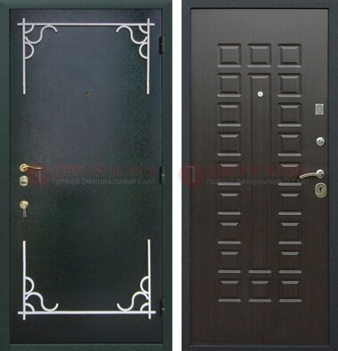 Входная дверь с порошковым покрытием Антик медь/Венге ДП-223 в Гатчине