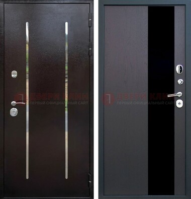 Стальная дверь с порошковым напылением с МДФ и стеклом ДП-230 в Гатчине