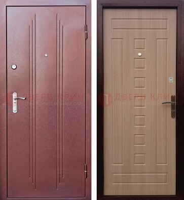 Стальная дверь с порошковым напыление цвета медный антик ДП-249 в Гатчине