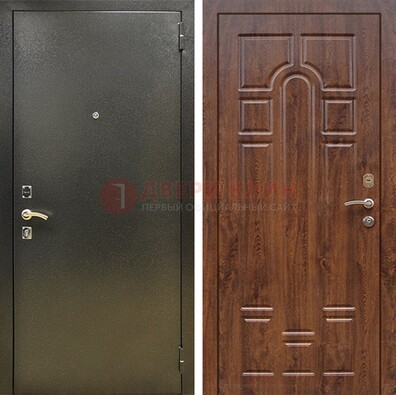 Металлическая дверь Темное серебро с порошковым покрытием и МДФ ДП-271 в Гатчине