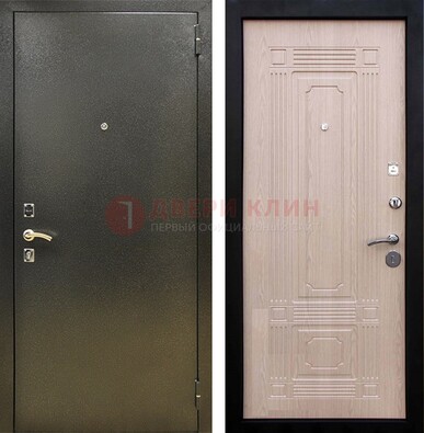 Входная темно-серая дверь с порошковым напылением и МДФ ДП-273 в Истре