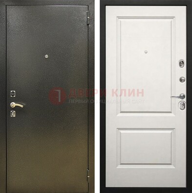 Металлическая темная дверь с порошковым напылением и классической МДФ ДП-298 в Гатчине