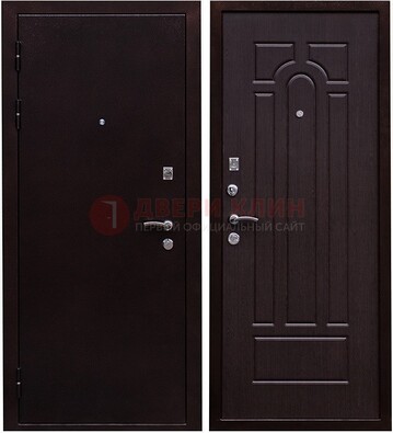 Черная стальная дверь с порошковым покрытием ДП-35 в Омске