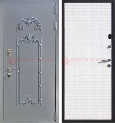 Черная входная дверь с порошковым покрытием ДП-67 в Гатчине