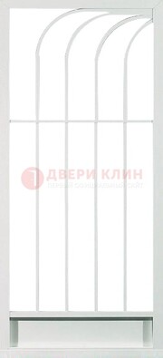 Белая металлическая решетчатая дверь ДР-17 в Гатчине