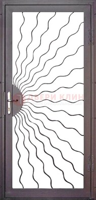 Коричневая железная решетчатая дверь ДР-8 в Гатчине