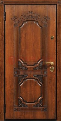 Коричневая входная дверь с виноритом ДВТ-13 в Гатчине